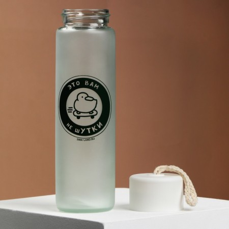 Water bottle "Ducks", glass, color mix, 350 ml-3