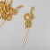 Decor for creativity "Golden-Brilliant Snake" 12.5 cm (set 6 pcs)