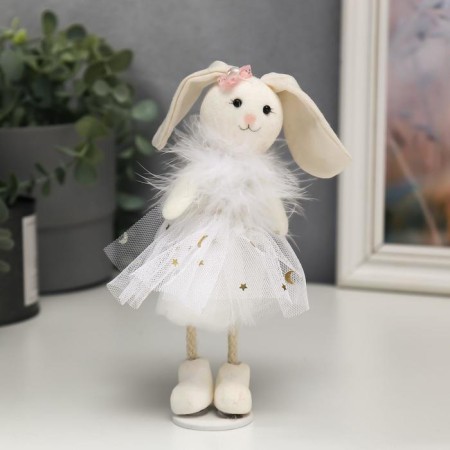 Souvenir Textile "Sweet bunny in a dress with golden dots" 18x5x4 cm