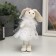 Souvenir Textile "Sweet bunny in a dress with golden dots" 18x5x4 cm