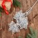Flowers artificial shine "Three lace chamomiles" 8x60 cm, silver