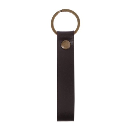 Leather keychain for a car key, strap, genuine leather, brown-2