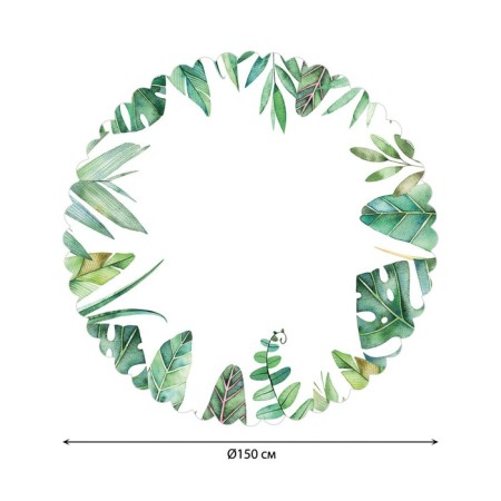 The tablecloth on the table “The tops of the tropics”, round, Saten, d = 150 cm-1