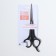 Hairdressers scissors with emphasis, blade - 6 cm, black/silver color