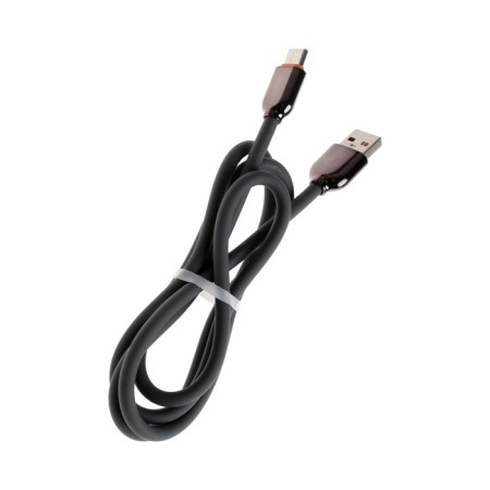 Type -C cable - USB, 6 A, PVC braid, 1 meter, gray-2