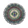 Plate of the Rishtan ceramics "Flowers", blue, embossed, 15 cm