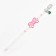 Collar "bow", 28 x 1 cm, Osh 18-24 cm, transparent/pink