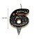 Candle in the Sanata cake, number "6", black with gold stars, 5.5 cm