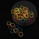 Hair silicone gum, set, d = 1.5 cm, 50 pcs, multi -colored