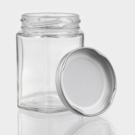 Glass jar for spices with a metal lid "Idell", 160 ml, 6.8 × 8.5 cm, mixing color mix-2