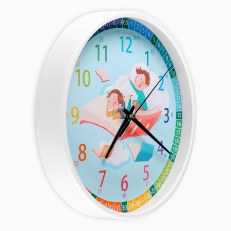Children's wall clock "Learning Light", smooth move, d-25 cm-1