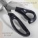 Sigzag scissors, 9 ", 23 cm, step - 2 mm, black color