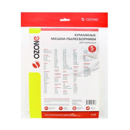 Z-37 ozone-paper bags for a vacuum cleaner, 5 pcs
