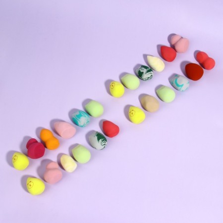 A set of sponges for makeup, 6 pcs, assorted, color mix-5
