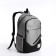 A backpack with a zipper, with USB, 4 outer pockets, bag, pencil case, color gray color