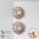 Earrings with rhinestones "Flash" Flower, white color in gold