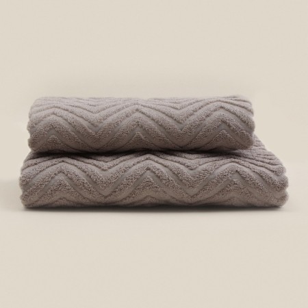 Trush Trick SL Home: Geometry "Sabbia" 67x140 cm, 83% cotton, 17% linen, 500 g/m2