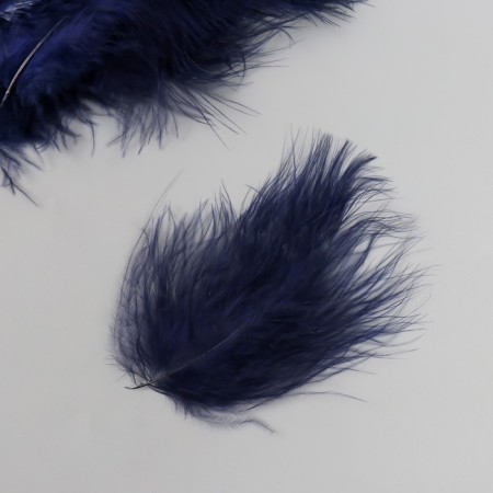 Pen of decorative goose downy "dark blue" set 40 pcs h = 10-15 cm-1