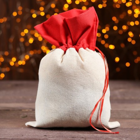 Bag for gifts "Snowman and snowflakes", on ties, 29 × 22 cm-1