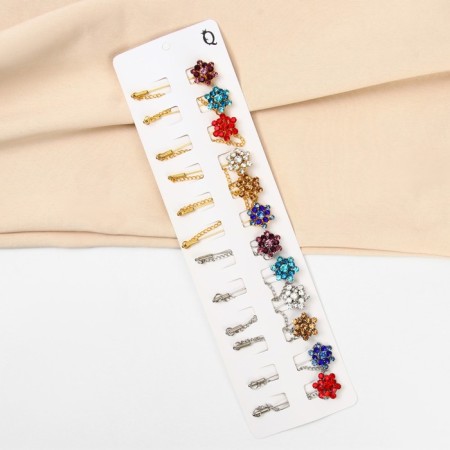 Pin "Flower" with a chain, 5.7 cm, color mix (indivisible packing 12 pcs., Price per pcs.)-4