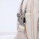 Bag-rug-rug on zipper, 3 outer pockets, long belt, milk color