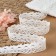 Knitted lace, 25 mm × 15 ± 1 m, white color