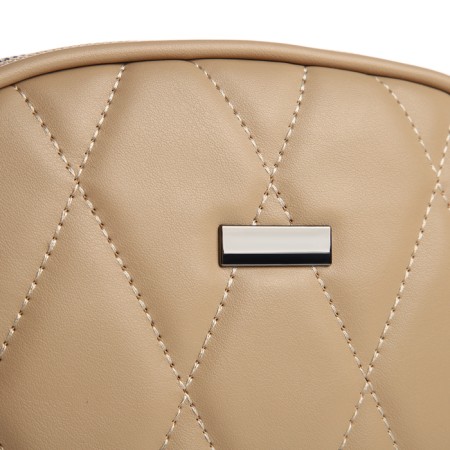 Bag Women's Cross-Bodi with a zipper, beige color-4