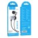 Hoco M106 headphones, wired, vacuum, microphone, 1.2 m, gray