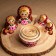 Flot "flowers", pink dress, 10 puppet, 12-14 cm