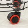 Flower stand on the wheels of the share, 34 × 34 × 10 cm, the color is black