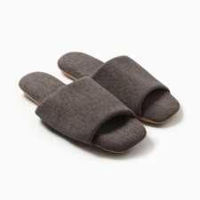 Women's slippers with an open nose eco size 40-41, brown