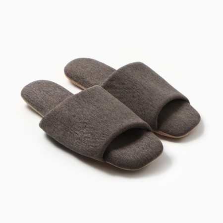 Women's slippers with an open nose eco size 40-41, brown