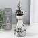 Ceramics candlestick for 1 candle "Buddha" d = 4 cm silver 8x11x22.5 cm