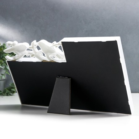 Photo frame plastic in 2 photos 10x15 cm "Birds on a branch" white 17.5x29.5 cm-2