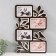 Photo frame LHDF "Bird" 33x51 in 4 photos 10x15 cm, col. Wenge-white (plastic screen)