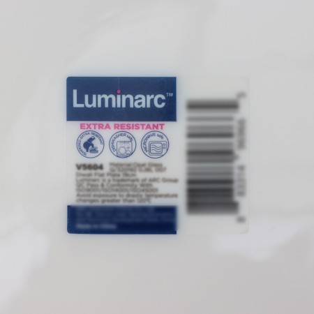 A set of oval plates Luminarc Trianon, D = 22 cm, glass ceramic, 6 pcs, white color-5