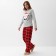 Pajama New Year's Women's KAFTAN "Santa", red/gray color, size 40-42