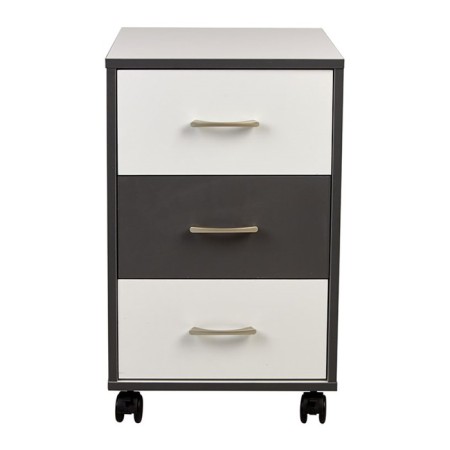 Tumbling with boxes on wheels Polini Kids Mirum, color white-graphite, 40x55 cm-5
