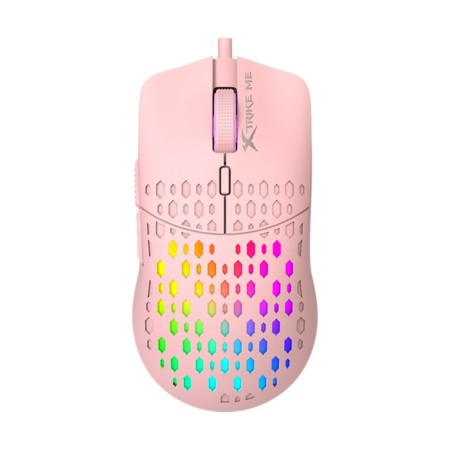 Mouse XTRIKE ME GM-209P, game, wired, backlight, 8000 dpi, USB, 1.5 m, pink-2