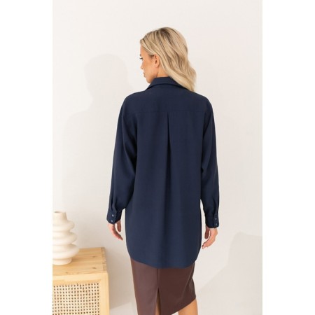Female shirt, size 42, blue color-1