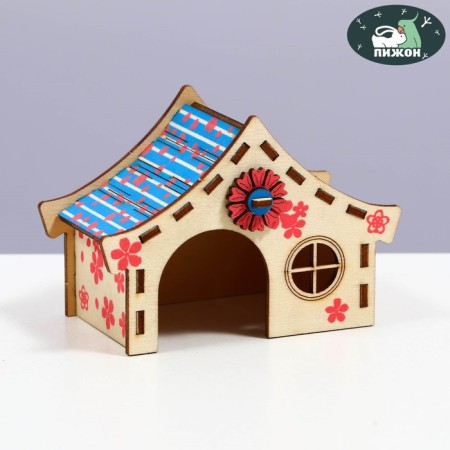 House for rodents, 11 x 5.5 x 7.5 cm, plywood