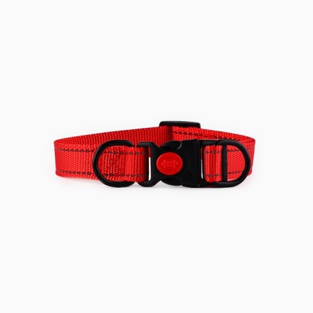 Nylon collar with fastex 2.5 cm, cv red-2