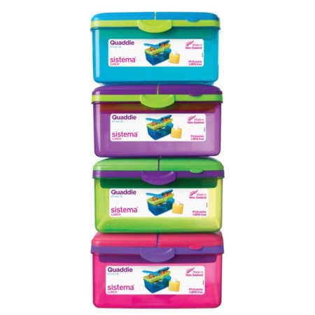 Sistema lunchbox, 4 sectional, 2 l, with a bottle, color mix-5