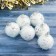 Set of balls plastic D-5 cm, 6 pcs "Fluffy shine" white