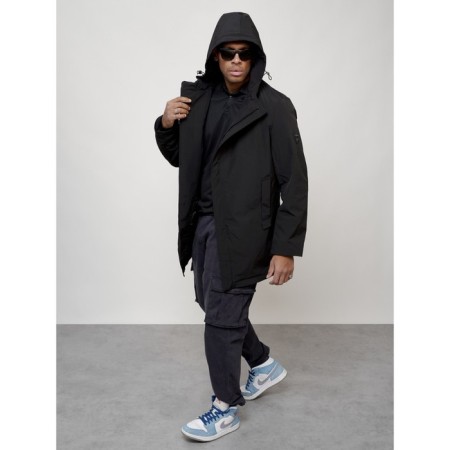 Male demi -season kosukha park, size 58, black color-4