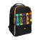 School backpack, 38 x 29 x 16 cm, Grizzly, ergonomic back, black