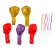 Set of candles in the cake 6 pcs. serpentine + 5 balls, assorted, chrome