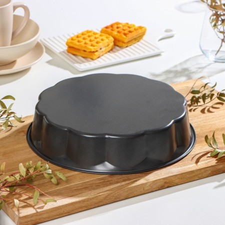 Baking shape of the share "wavy circle. Jacqueline ", d = 28 cm, anti -stick coating, black color-2