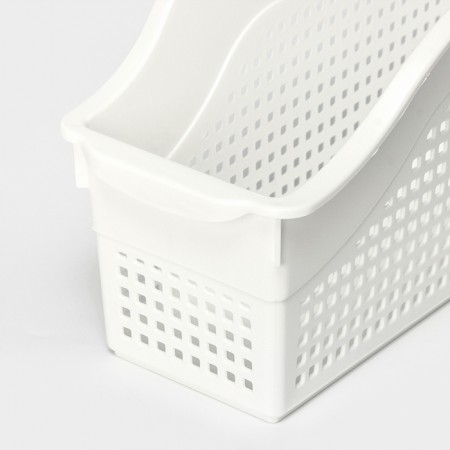 Container for storage Economic "Loft", 3 l, 35.5 × 13 × 17 cm, on wheels, white color-2