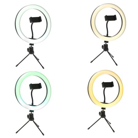 LED ring lamp on a tripod Luazon SNP097, 10 "(26 cm), 20 watts, tripod 8-14 cm-8